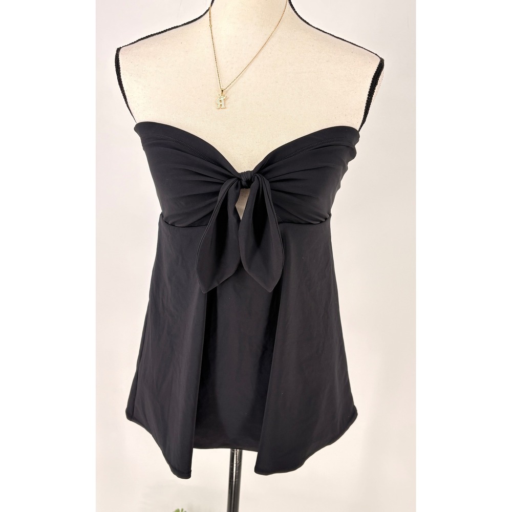 Karla Colletto Black Swim Top‎ Bow Strapless Swimsuit Cover Up - Picture 7 of 12